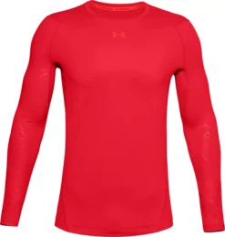 Under Armour Men's Baseball ColdGear® Long Sleeve Shirt -BaseBalls Shop 1356872 Red FRT