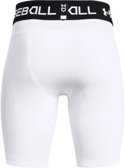 Under Armour Boys' Utility Slider W/Cup -BaseBalls Shop 1367355 White BCK