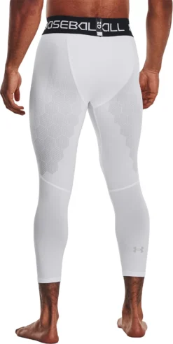 Under Armour Men's Utility Armour Print 3/4 Sliding Pants -BaseBalls Shop 1373981 100 WhiteHaloGray MODBCK