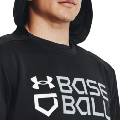Under Armour Men's Baseball Graphic Hoodie 8 Under Armour Men's Baseball Graphic Hoodie -BaseBalls Shop 1374377 001 BlackWhite MODDET