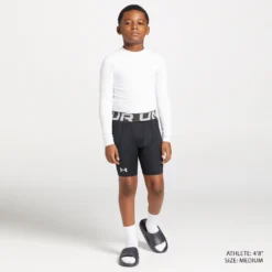 Under Armour Boys' Diamond Utility Slider Shorts -BaseBalls Shop 1375636 001 BlackHaloGray MODSTLAD