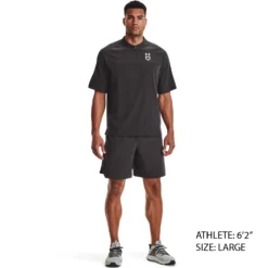 Under Armour Men's Utility Short Sleeve Cage Jacket -BaseBalls Shop 1375655 010 JetGrayWhite MODSTLAD