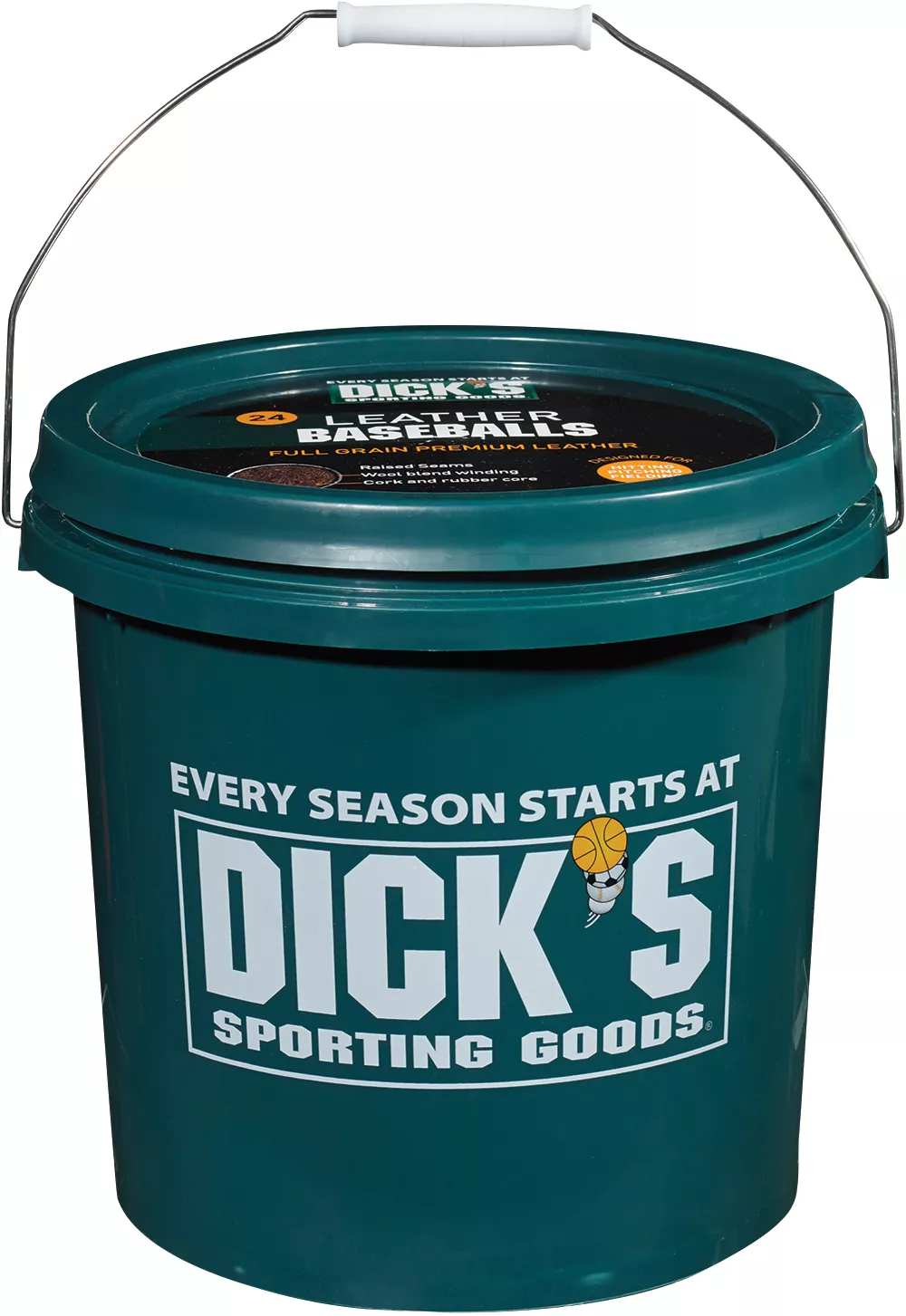 DICK'S Sporting Goods Bucket Of 24 Leather Baseballs 3 DICK'S Sporting Goods Bucket Of 24 Leather Baseballs