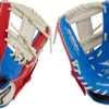 Mizuno 11'' Youth Prospect PowerClose Series Glove -BaseBalls Shop 18MIZYPRSPCT11RHYBGL Red White Blue