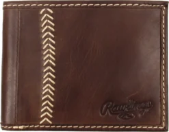 Rawlings Baseball Stitch Leather Bi-Fold Wallet