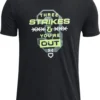 Under Armour Boys' Three Strikes Baseball T-Shirt -BaseBalls Shop 22UARBBTHRSTRKSSSBBA Black Halo Gray