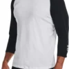Under Armour Men's Classic 3/4 Sleeve T-Shirt -BaseBalls Shop 22UARMMCLSSC34BSBBBA White Black