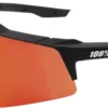100% Speedcraft XS Sunglasses -BaseBalls Shop 22WHUUSPDCRFTXSBKSGS Black Red Mirror
