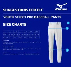 Mizuno Boys' Select Pro Baseball Pants -BaseBalls Shop 350595 Grey DET alt1