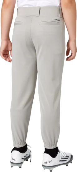 Adidas Boys' Triple Stripe Traditional Baseball Pants -BaseBalls Shop BBA12015 GreyBaseball BCK