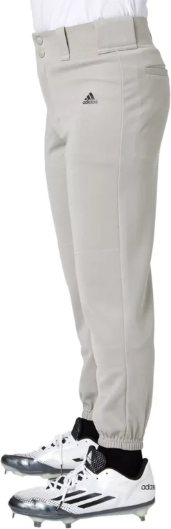 Adidas Boys' Triple Stripe Traditional Baseball Pants -BaseBalls Shop BBA12015 GreyBaseball SDE
