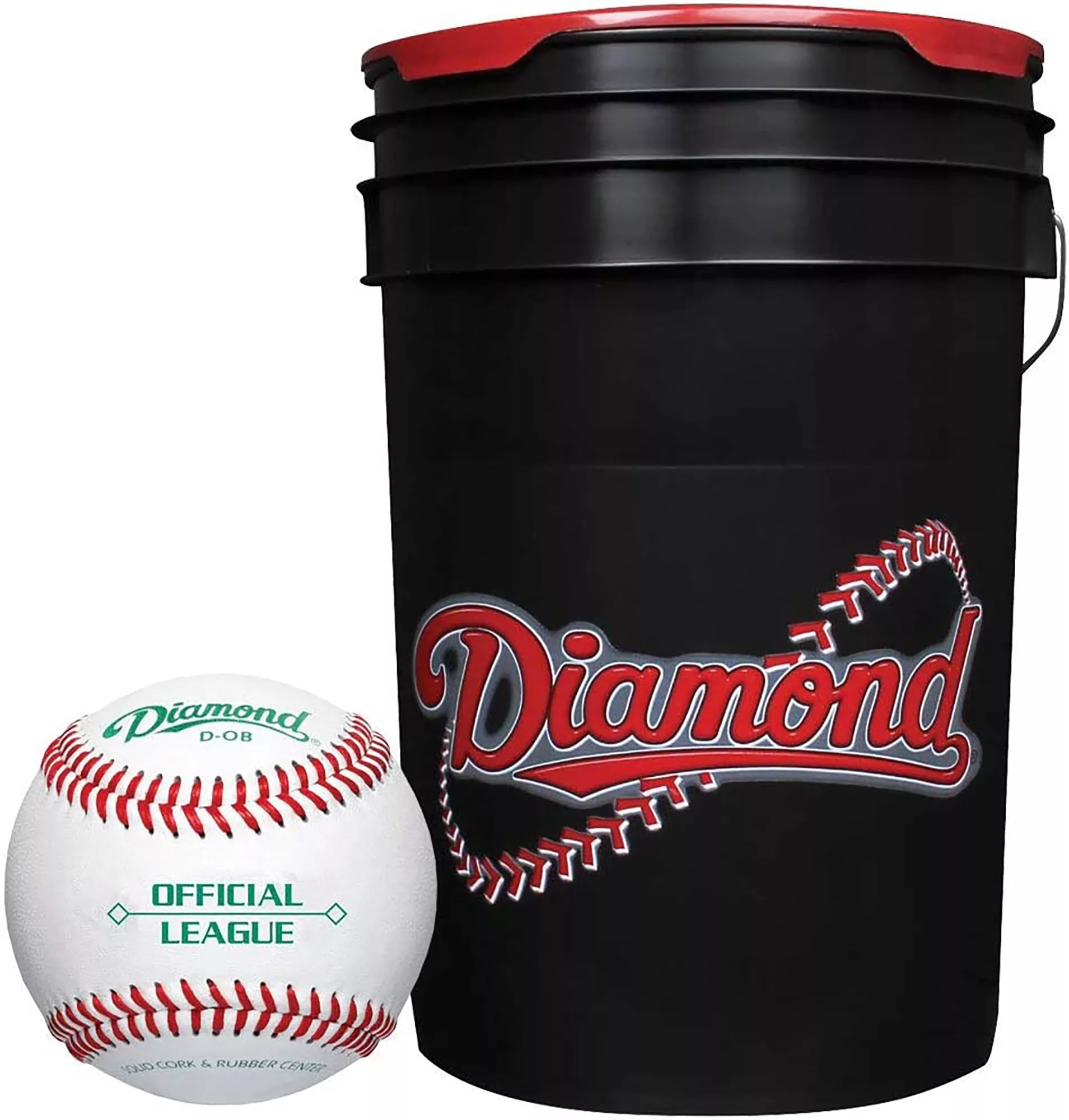 Diamond D-OB Official League Practice Bucket Of 30 Baseballs 5 Diamond D-OB Official League Practice Bucket Of 30 Baseballs - Image 3