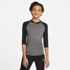 Nike Boys' Baseball Pro Cool Raglan Tee -BaseBalls Shop CT2682 066 BlackGrey MODFRT