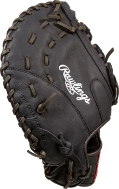 Rawlings 12.5'' Premium Series First Base Mitt -BaseBalls Shop DICD125BWFBRZ DICD125BWFB30 Black SDEL