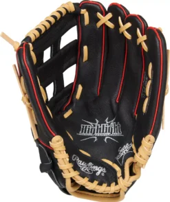 Rawlings 11.5'' Youth Highlight Series Glove -BaseBalls Shop DICH115HB 60 Black PALM