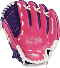 Rawlings 10'' Tee Ball Highlight Series Glove -BaseBalls Shop DICHFP10PPWLZ DICHFP10PPW03 Purple PALM