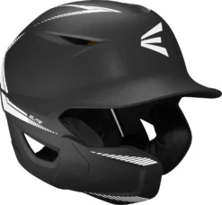 Easton Senior Elite Max Baseball Batting Helmet W/ Adjustable Jaw Guard -BaseBalls Shop ELITEMAXADJ LXL E00684540 BlackWhite AL