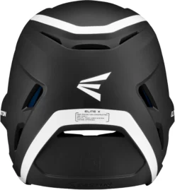 Easton Senior Elite X Baseball Batting Helmet -BaseBalls Shop ELITEXH SR 8066456 BlackWhite BCK