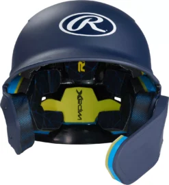 Rawlings Senior MACH Baseball Batting Helmet W/ Adjustable Face Guard -BaseBalls Shop MACHADJRH SR DICMA07SMNADJ Navy FRT
