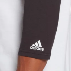 Adidas Men's Triple Stripe Graphic ¾ Sleeve Baseball Shirt -BaseBalls Shop MBA11028 BlackFrozenRopeLogo MODDET alt2