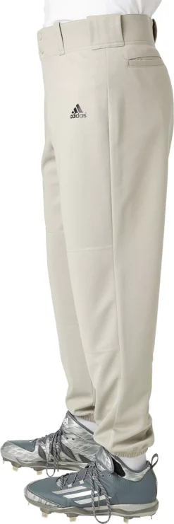 Adidas Men's Triple Stripe Traditional Baseball Pants -BaseBalls Shop MBA12022 GreyBaseball MODL