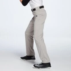 Adidas Men's Triple Stripe Open Bottom Baseball Pants -BaseBalls Shop MBA12023 GreyBaseball DET