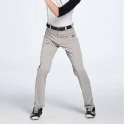 Adidas Men's Triple Stripe Open Bottom Baseball Pants -BaseBalls Shop MBA12023 GreyBaseball MODFRT alt1