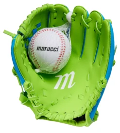 Marucci 8.5" Youth Backyard Tee Ball Glove & Ball -BaseBalls Shop MBYBG23 BLGR NOCOLOR DET