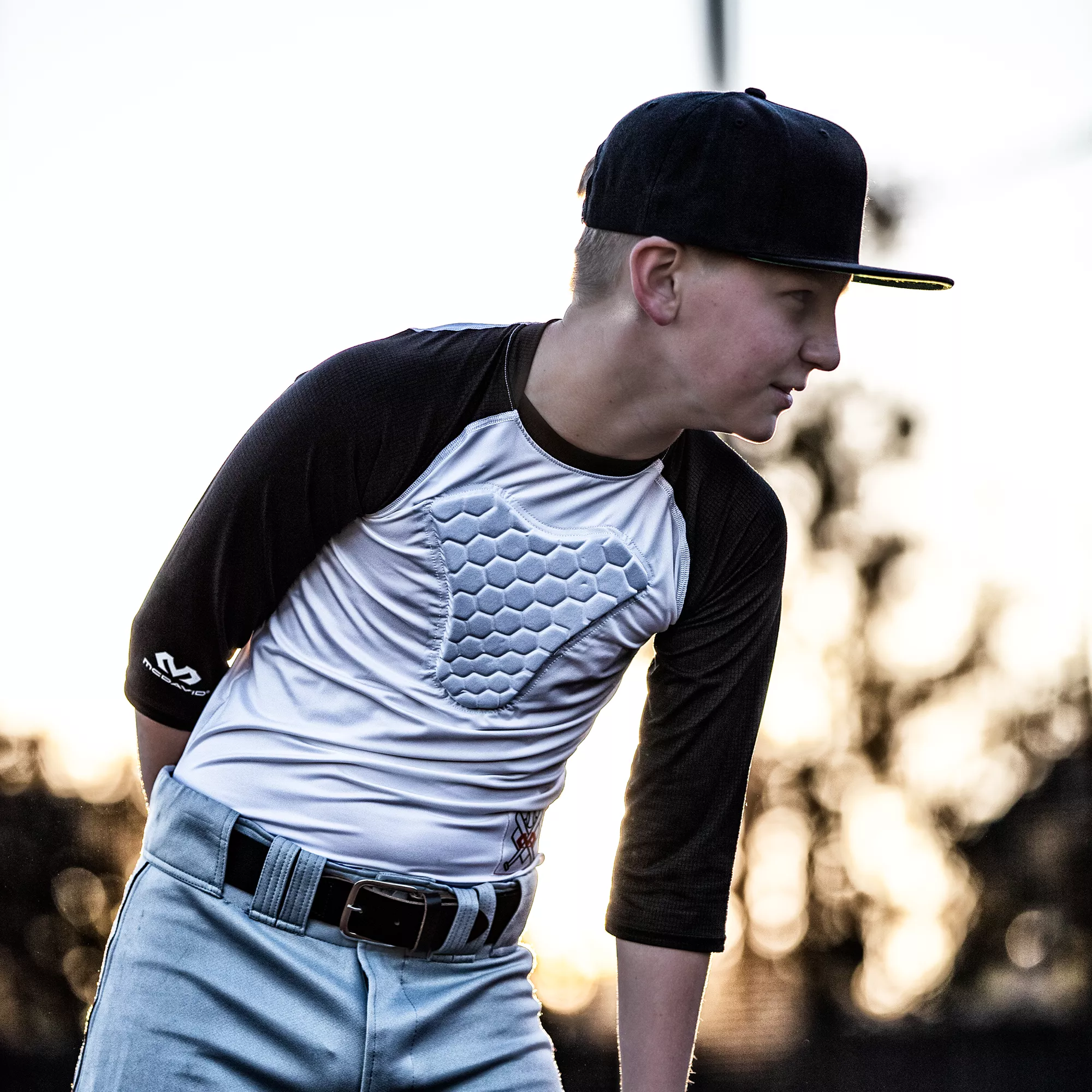 McDavid Youth HEX ¾ Sleeve Sternum Shirt 4 McDavid Youth HEX ¾ Sleeve Sternum Shirt - Image 2