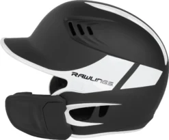 Rawlings Senior VELO Baseball Batting Helmet W/ Reversible Jaw Guard -BaseBalls Shop VELOREV SR RVELREVMGBK BlackWhite SDER